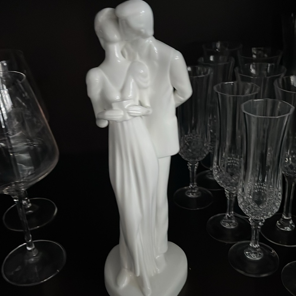 Royal Doulton All White Anniversary Party Couple Figurine
